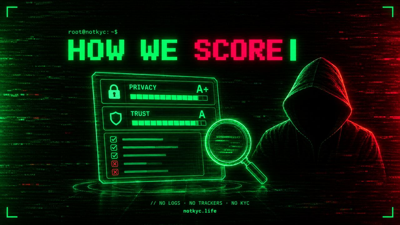How We Score No-KYC Exchanges: The notkyc Rating Method