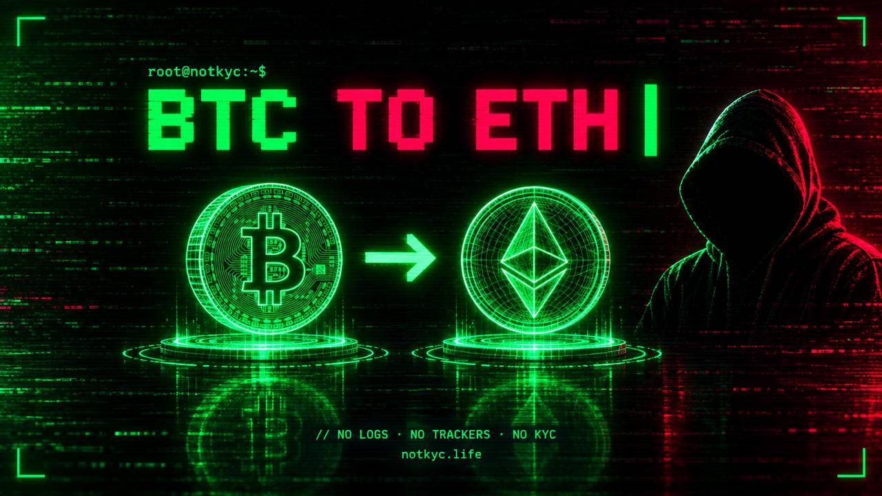 How to Swap Bitcoin to Ethereum Anonymously, No KYC (2026)